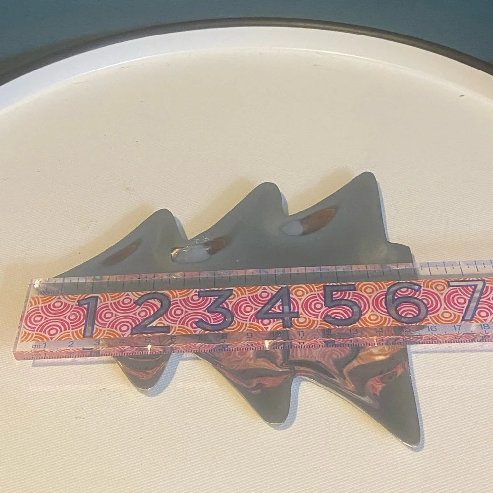 Pottery Barn Silver Christmas tree dish